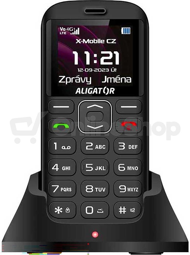 Mobilní telefon ALIGATOR A720 4G Senior, černý