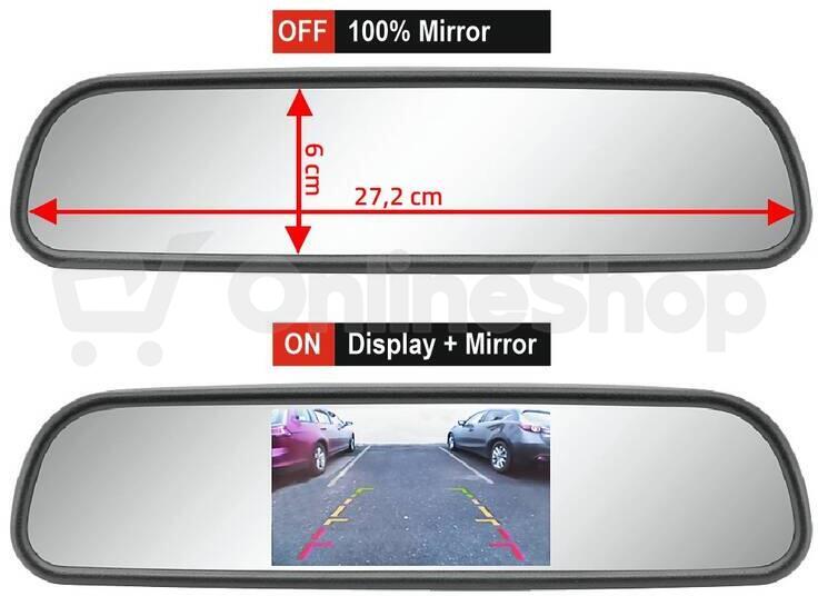 Displej LCD COMPASS 33398 na zpětné zrcátko