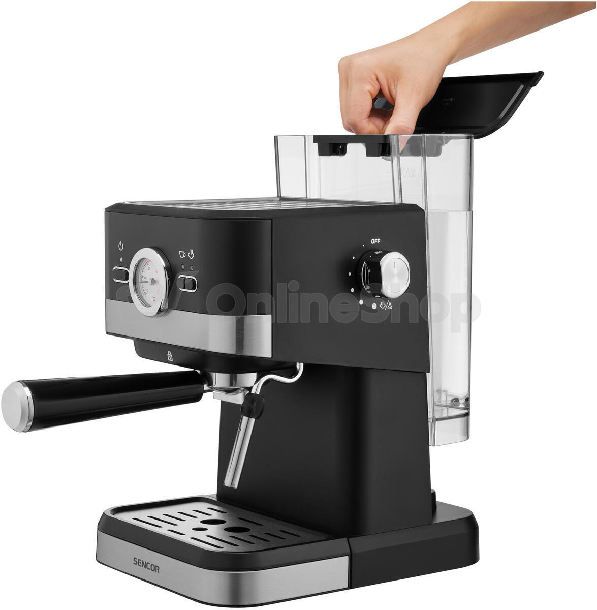Pákový kávovar Sencor SES 1721BK, černý
