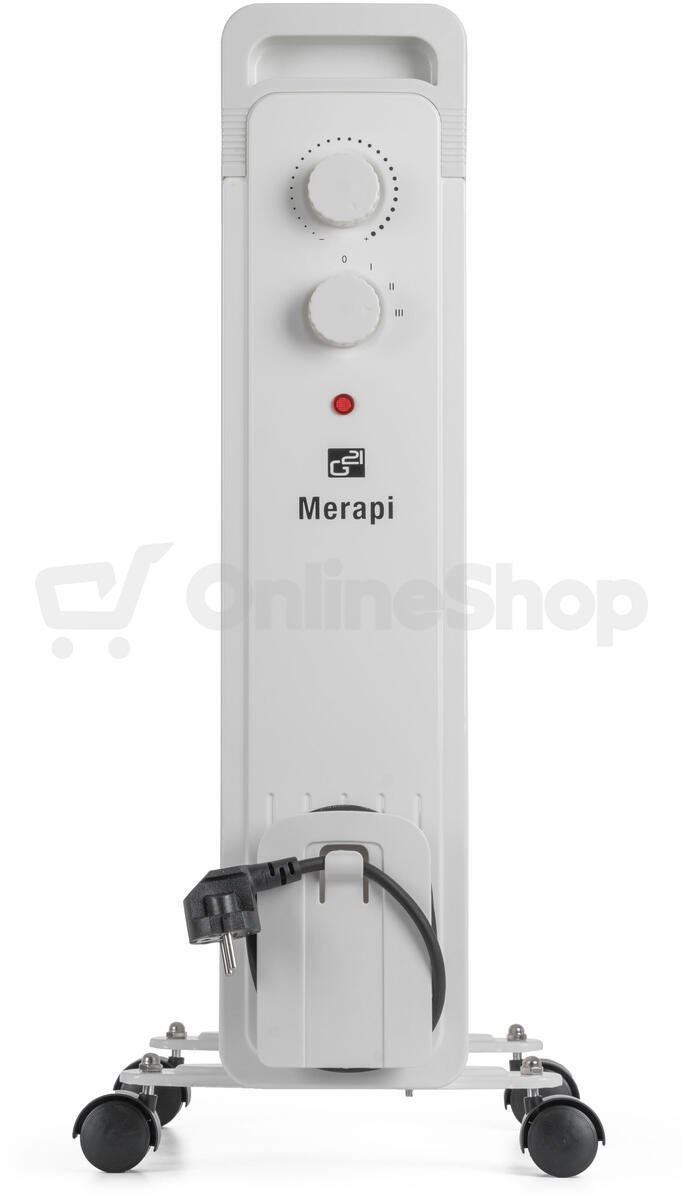Olejový radiátor G21 Merapi bílý, 9 žeber, 2000 W