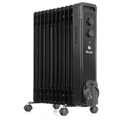 Olejový radiátor G21 Merapi černý, 11 žeber, 2500 W