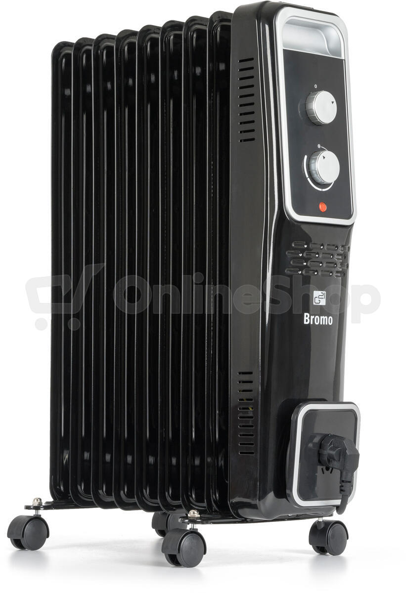 Olejový radiátor G21 Bromo černý, 9 žeber, 2000 W