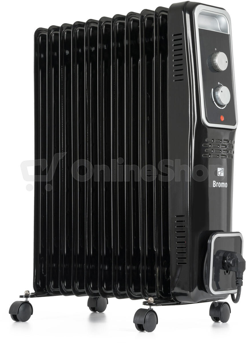 Olejový radiátor G21 Bromo černý, 11 žeber, 2500 W