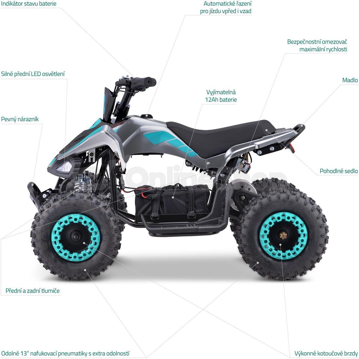 Elektrická čtyřkolka LAMAX eTiger ATV40S, modrá