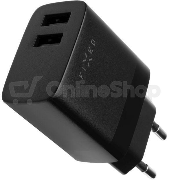 Fixed nabíječka 2xUSB 17W FIXC17N-2U-BK