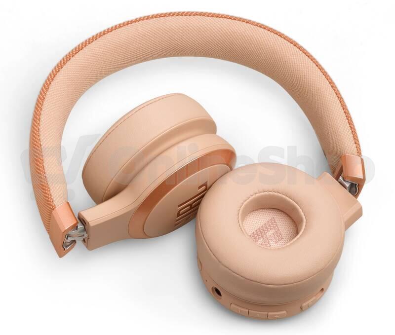 Bezdrátová sluchátka JBL Live 670NC, béžová