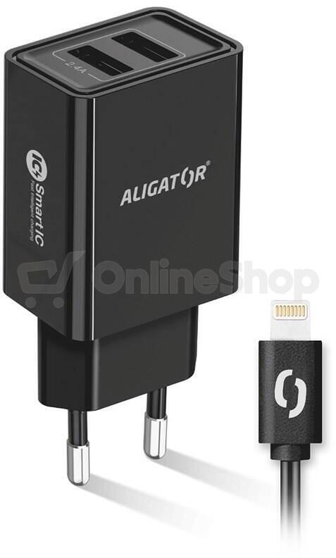 Aligator CD ALI iPhone/iPad 2xUSB výst.2,4A, smart IC,černá