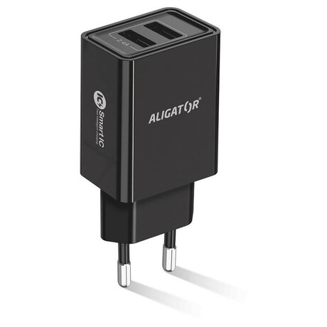 Aligator CD ALI iPhone/iPad 2xUSB výst.2,4A, smart IC,černá