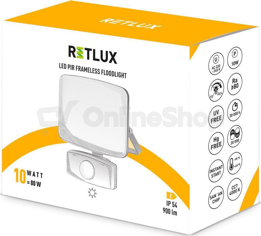 LED reflektor s PIR čidlem Retlux RSL 255