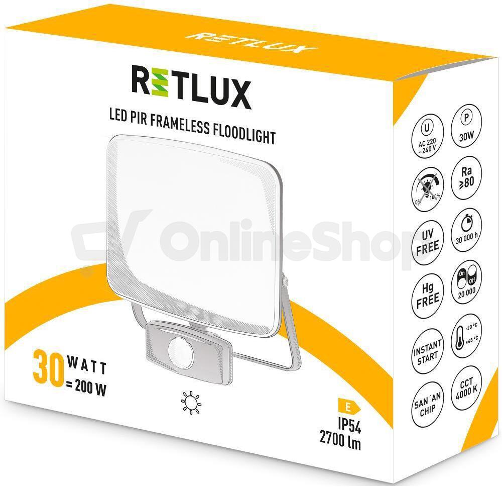 LED reflektor s PIR čidlem Retlux RSL 256
