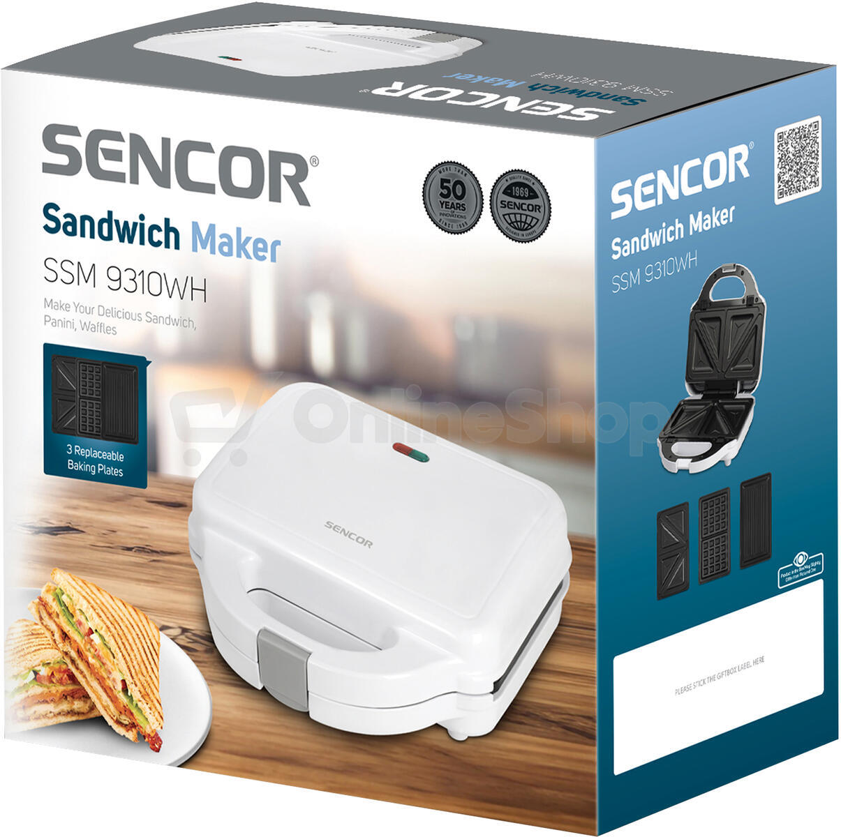 Sendvičovač Sencor SSM 9310WH