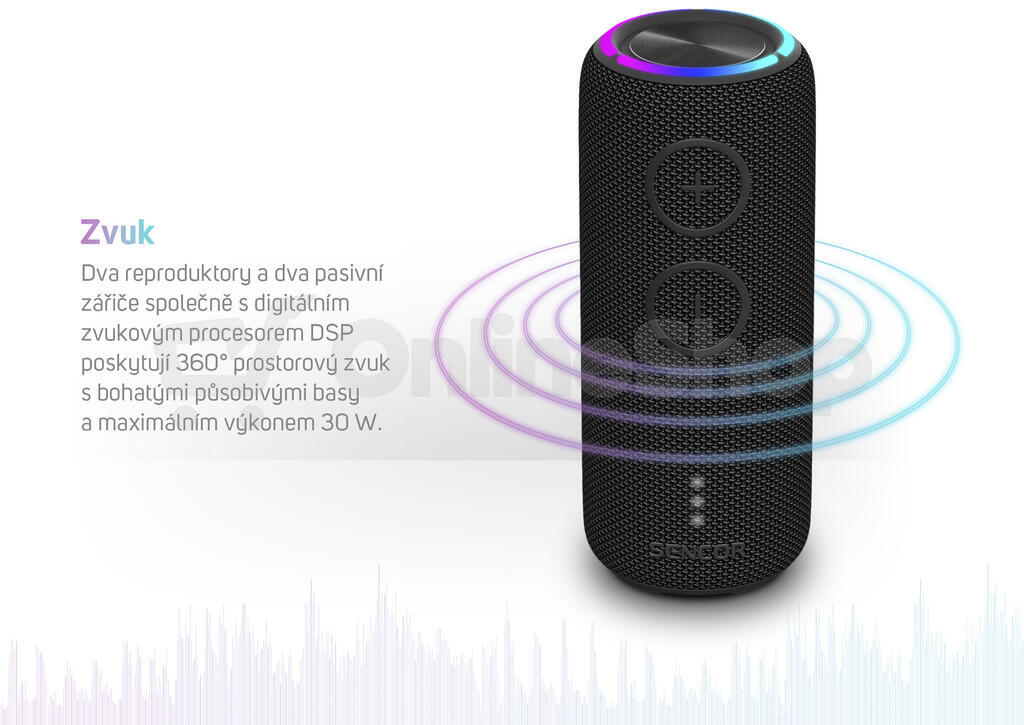 Bezdrátový reproduktor Sencor SIRIUS 2 Maxi Rose
