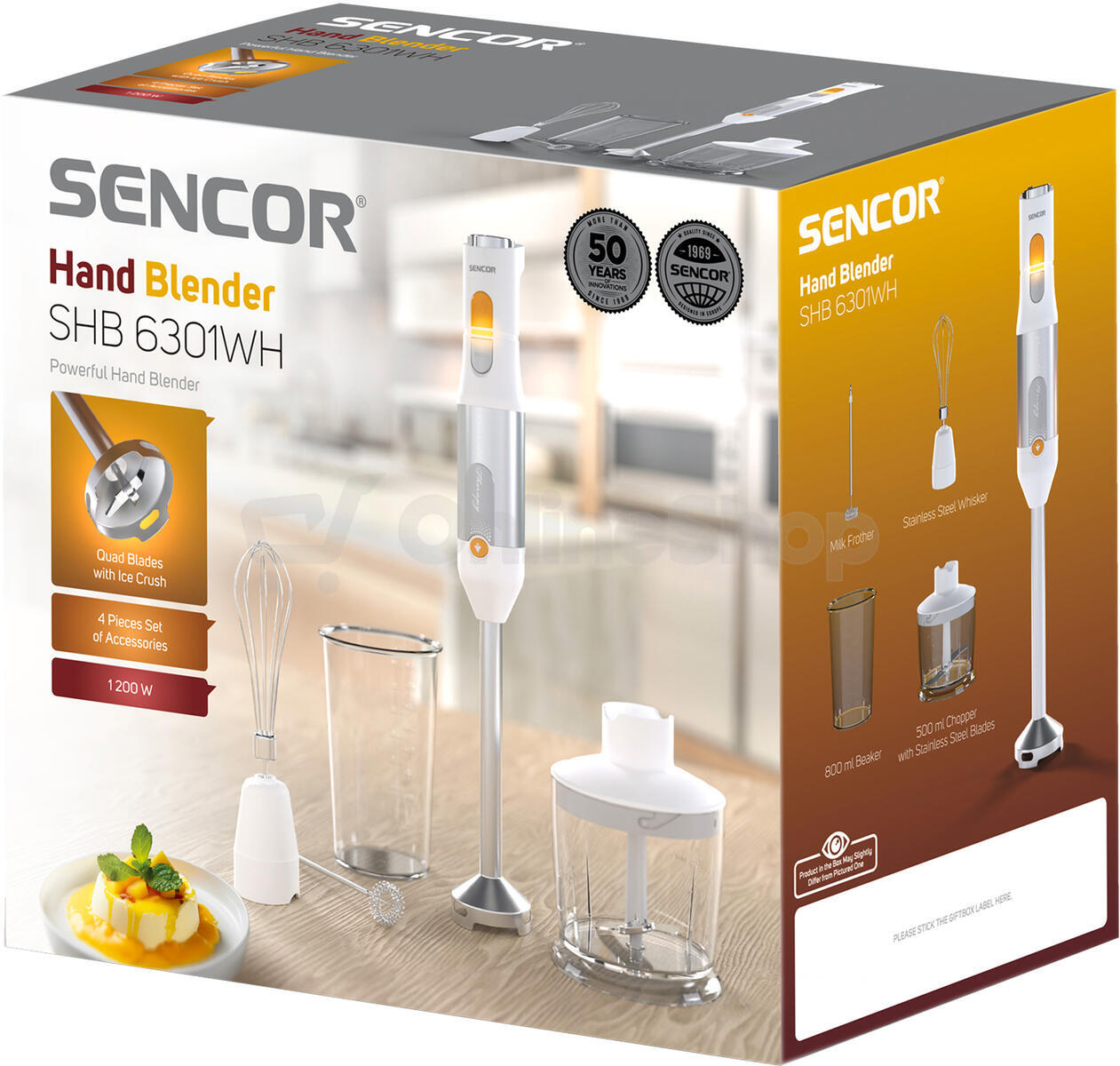 Tyčový mixér Sencor SHB 6301WH