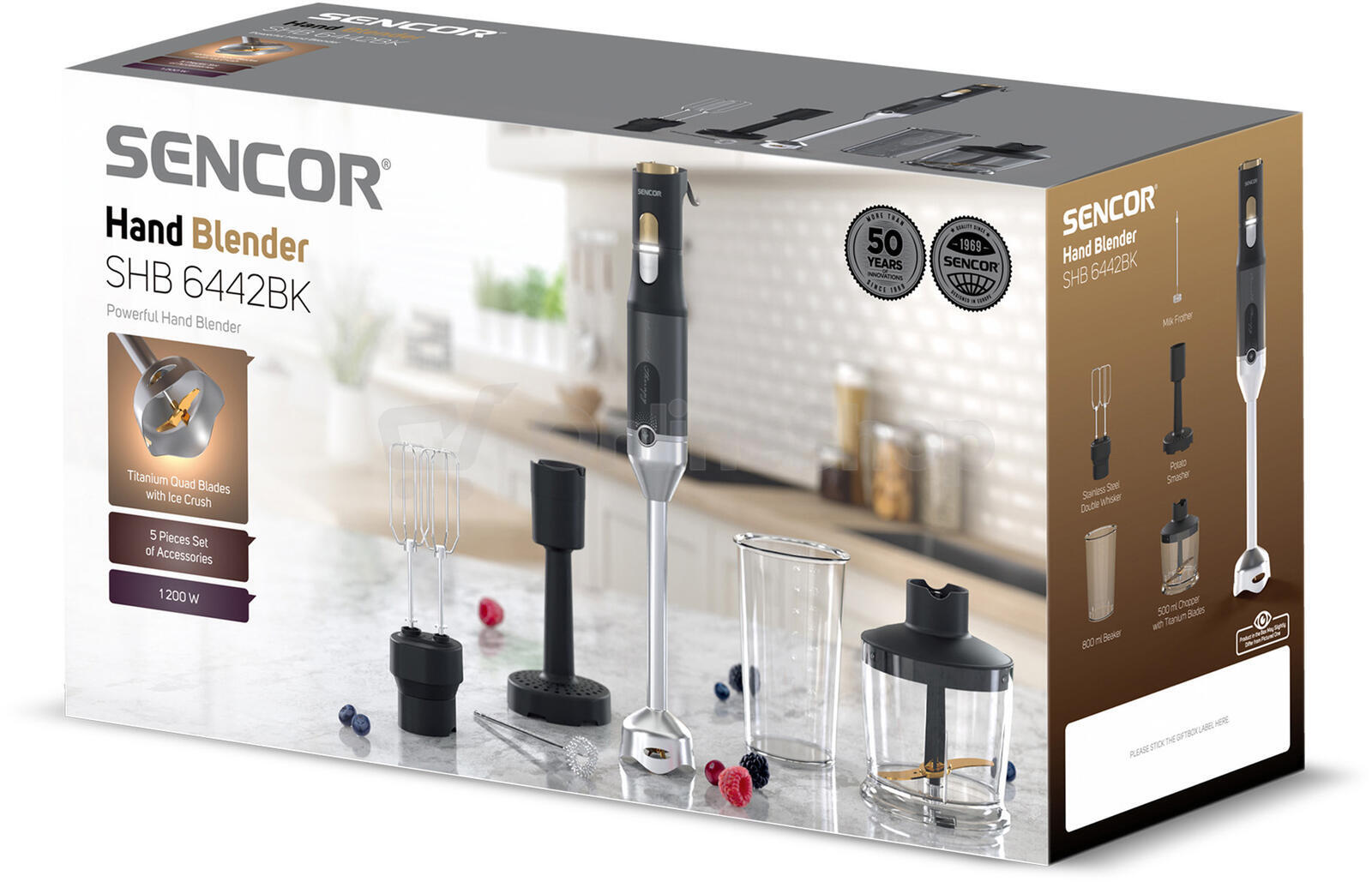 Tyčový mixér Sencor SHB 6442BK