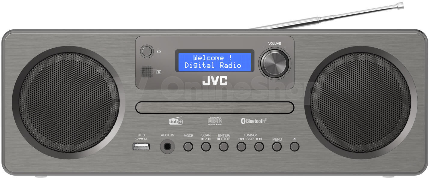 All-in-One Audio systém JVC RD-E861B-DAB, černý/šedý
