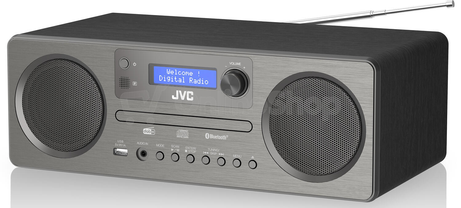 All-in-One Audio systém JVC RD-E861B-DAB, černý/šedý