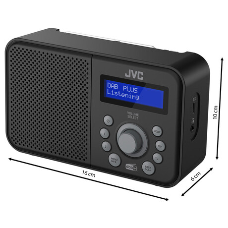 Radiopijma DAB+ JVC RA-E313B-DAB, ern