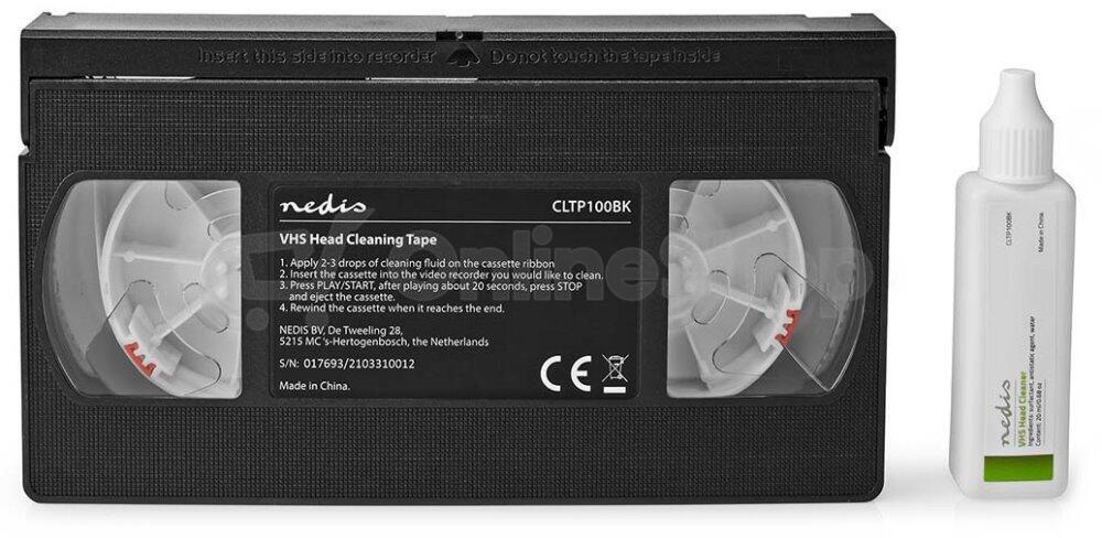 NEDIS čistič hlav VHS kazet/ 20 ml/ černý (CLTP100BK)