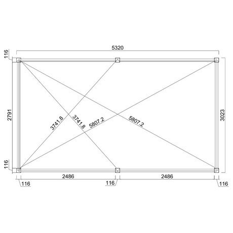 Pergola Rojaplast INTRO NEO 5,3x3 m, hlink a ocel