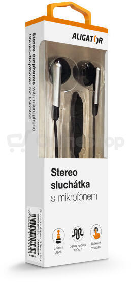 Sluchátka ALIGATOR AE008 Design&Music, černá