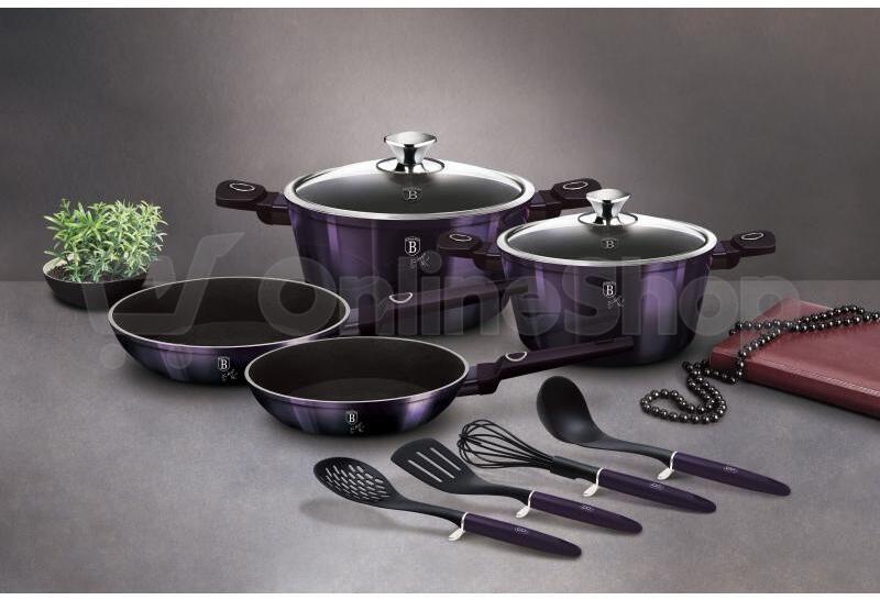 BERLINGERHAUS Sada nádobí s titanovým povrchem 10 ks Purple Eclipse ...
