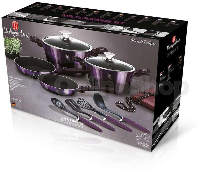 BERLINGERHAUS Sada nádobí s titanovým povrchem 10 ks Purple Eclipse ...