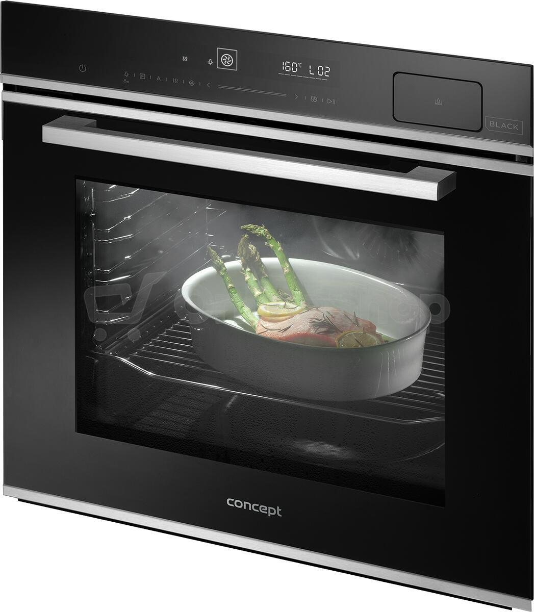 SET Trouba Concept ETV8960bcN Steam+, černá + Indukční deska Concept IDV6083bc