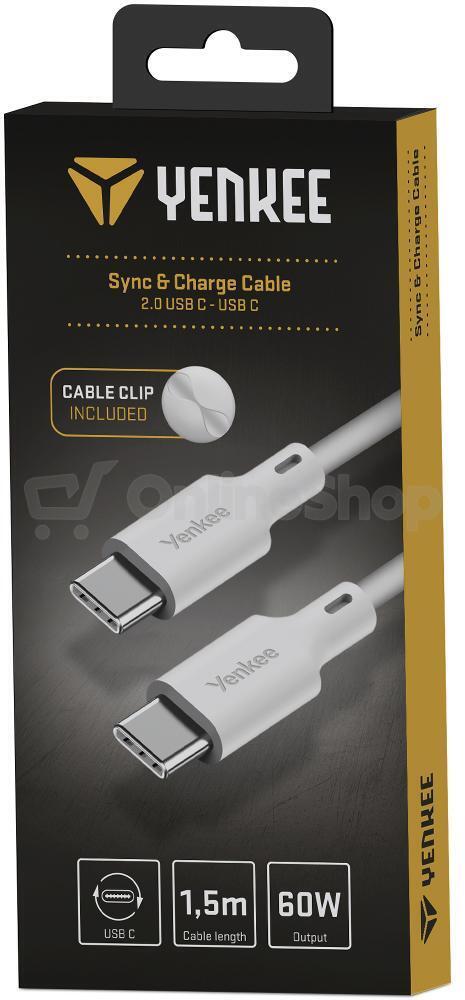 USB-C kabel Yenkee YCU C115 WH SILIC