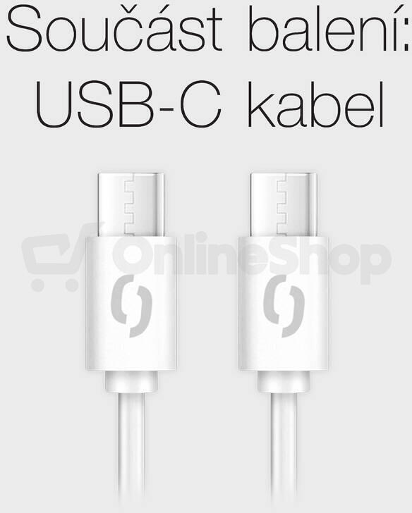 Rychlá nabíječka Aligator CHPD0024, 2xUSB-C, USB-C/USB-C kabel, bílá