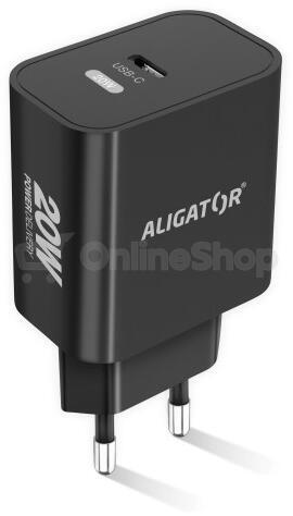 Rychlá nabíječka ALIGATOR PD 20W USB-C, černá