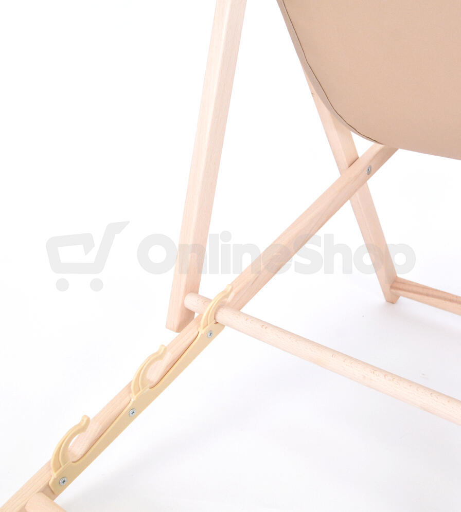 ROJA Bahama POLYESTER lehátko dřevěné přírodní - BÉŽOVÉ