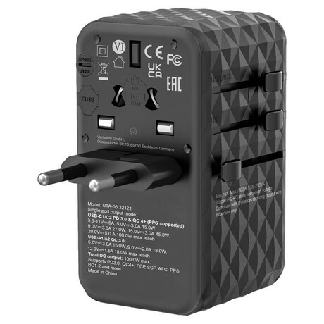 Verbatim 32121 UTA-06 Travel Adapter