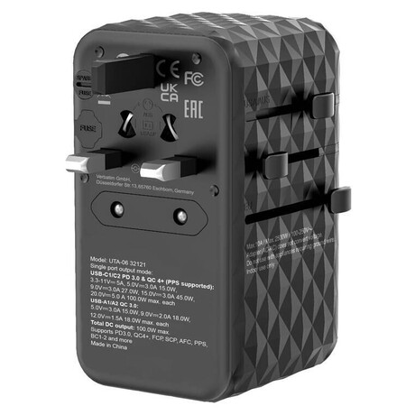 Verbatim 32121 UTA-06 Travel Adapter