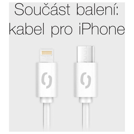 Rychlá nabíječka USB-C ALIGATOR PD 20W s kabelem USB-C/Lightning (iPhone), bílá