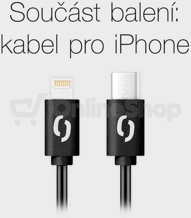 Rychlá nabíječka USB-C ALIGATOR PD 20W s kabelem USB-C/Lightning(iPhone), černá