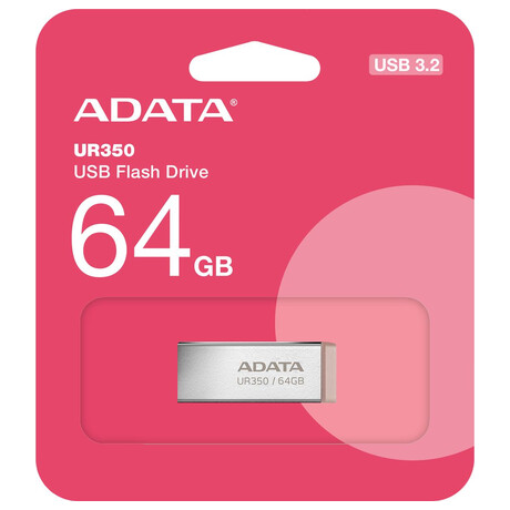 ADATA Flash Disk 64GB UR350, USB 3.2 Dash Drive, kov hnědá (foto 2)