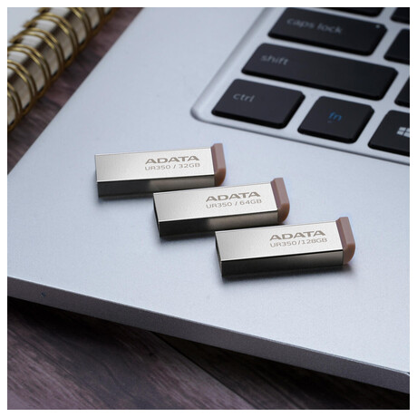 A-Data ADATA Flash Disk 128GB UR350, USB 3.2 Dash Drive, kov hnd (UR350-128G-RSR/BG)