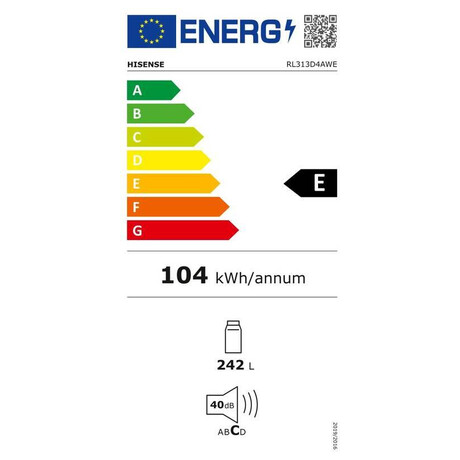 SET Chladnika Hisense RL313D4AWE + Mrazk Hisense FV191N4AW2