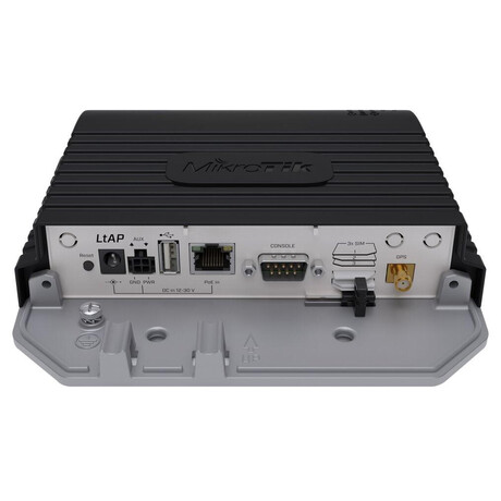 MikroTik RouterBOARD LtAP LTE6 kit (2023), Wi-Fi 2,4 GHz b/g/n, 3G/4G (LTE) modem, 2,5 dBi, 3x SIM slot, GPS, LAN, L4 (LtAP-2HnD&FG621-EA)