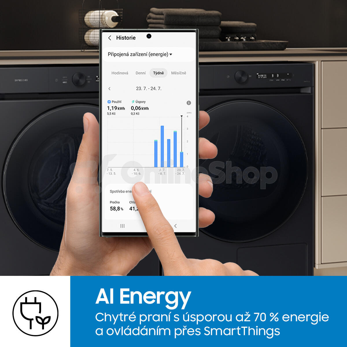 Pračka Samsung WW80CGC04DABLE EcoBubble série 5