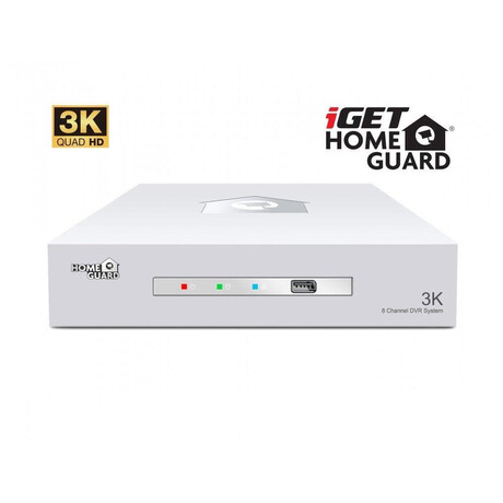 iGET HOMEGUARD HGDVK83304 - CCTV kamerov systm 3K DVR 8CH + 4x kamera s LED a zvukem