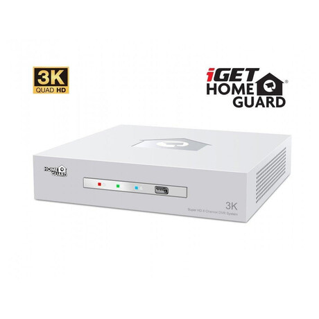 iGET HOMEGUARD HGDVK83304 - CCTV kamerov systm 3K DVR 8CH + 4x kamera s LED a zvukem