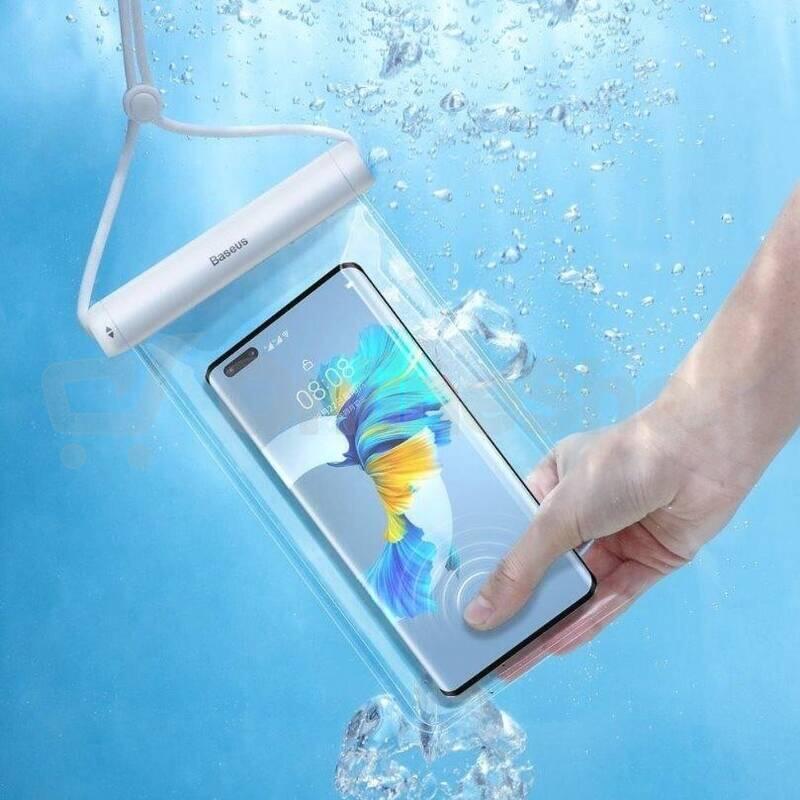 Vodotěsné pouzdro Baseus AquaGlide transparentní (bílé)