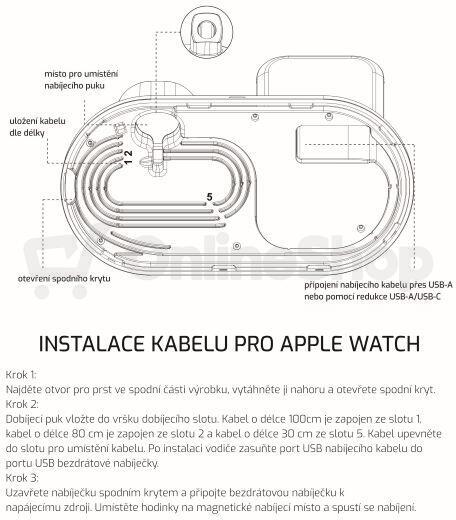 SWISSTEN BEZDRÁTOVÁ NABÍJEČKA 3v1 STATION PRO APPLE A SAMSUNG ČERNÁ