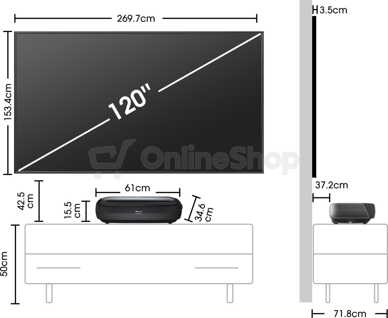 UHD Laser TV Hisense 120L9HA