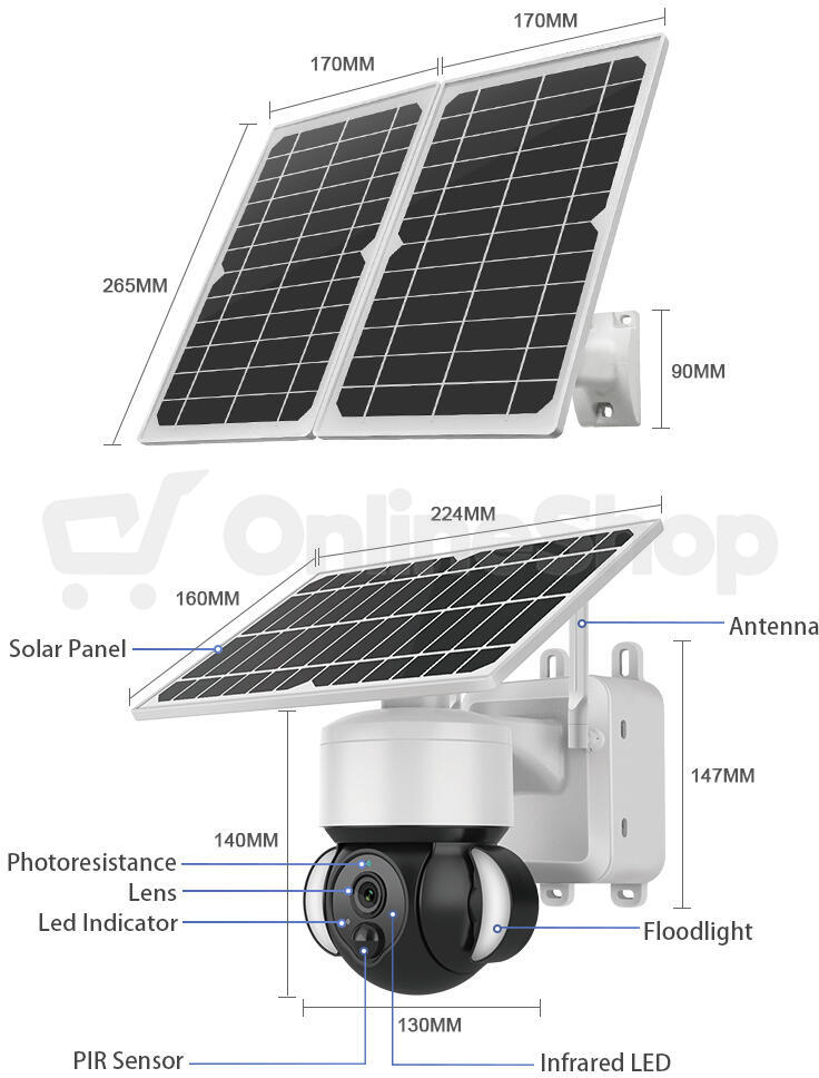 Solární HD kamera Viking HDs02 4G (VHDS02B), černá