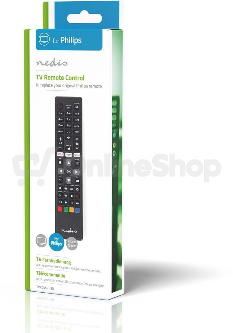 Náhradní dálkový ovladač NEDIS TVRC45PHBK