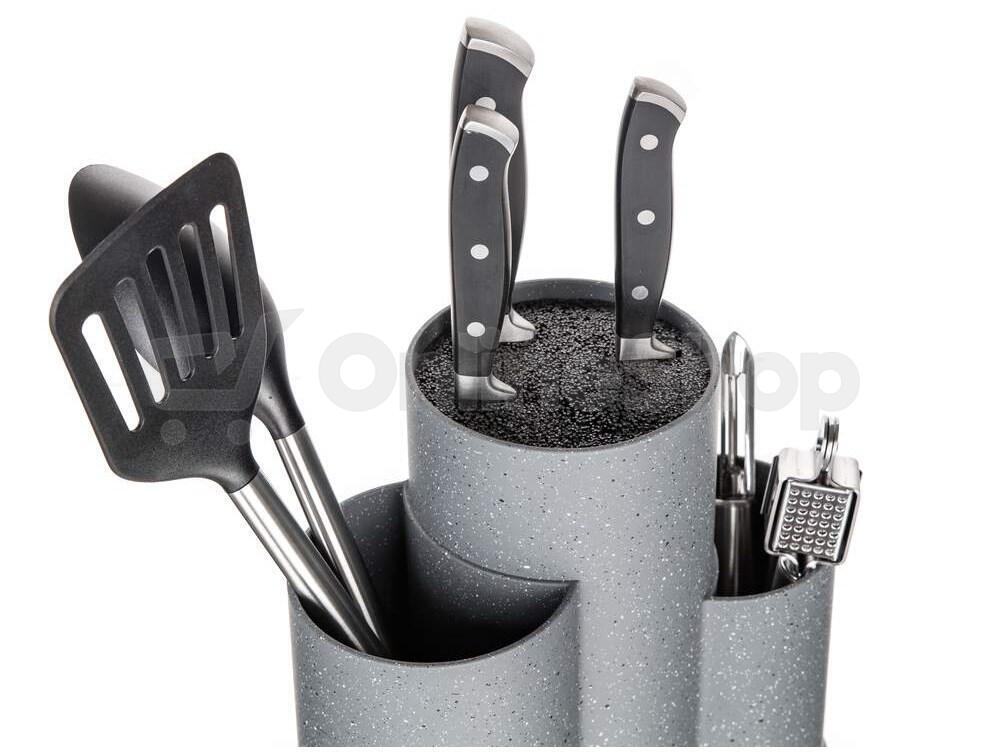 Stojan na nože 3v1 GRANITE Grey (25107101)