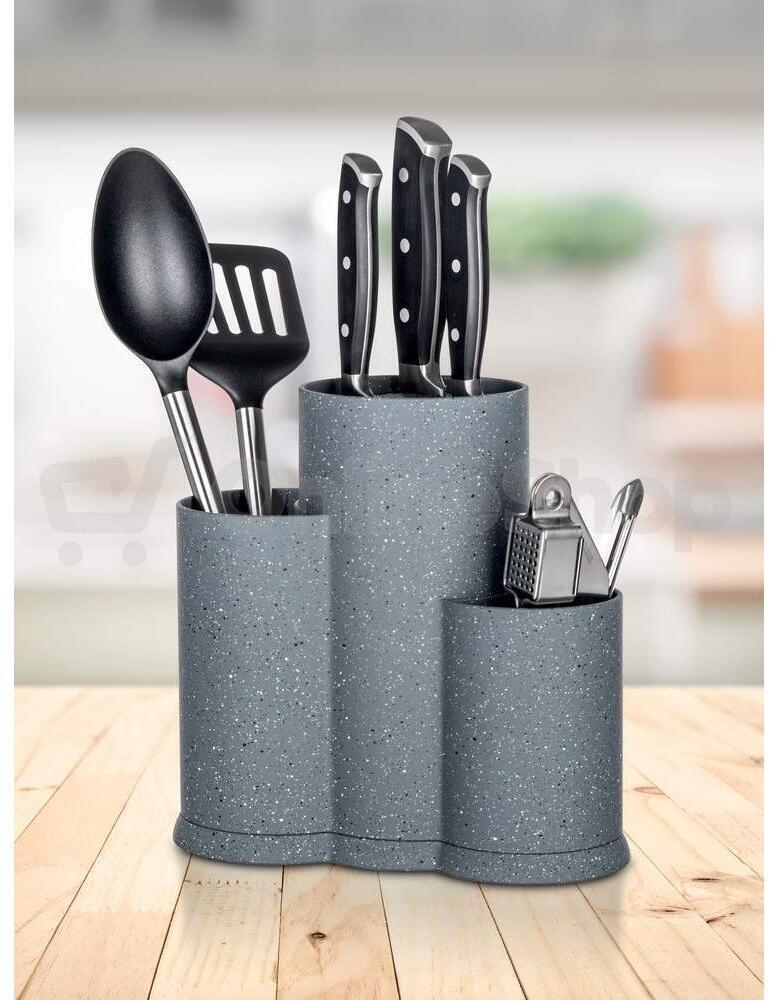 Stojan na nože 3v1 GRANITE Grey (25107101)