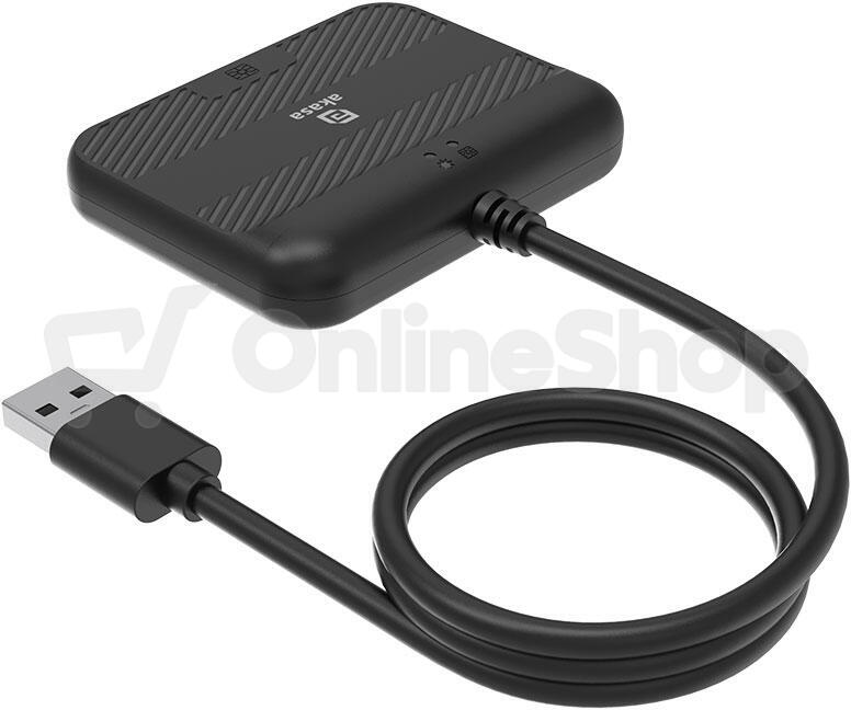 AKASA externí čtečka Smart karet - eID a eObčanka (AK-CR-14BK)